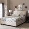 Baxton Studio Lea Modern Beige Mix-Linen Queen Size Storage Platform Bed 125-7019 - alternate 5